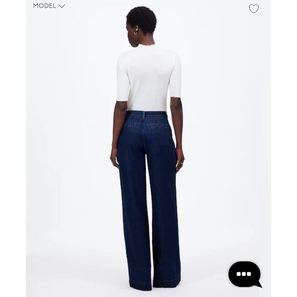 NWT Madewell Superwide-Leg Trouser Jeans Size 26 Retail $148 - Picture 3 of 6